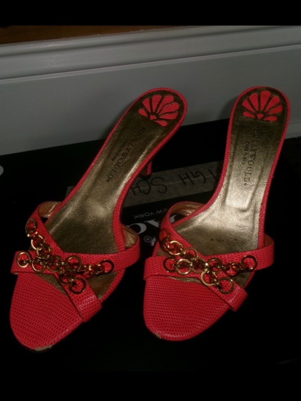 Vintage Hollywould pink kitten heels size 7.5